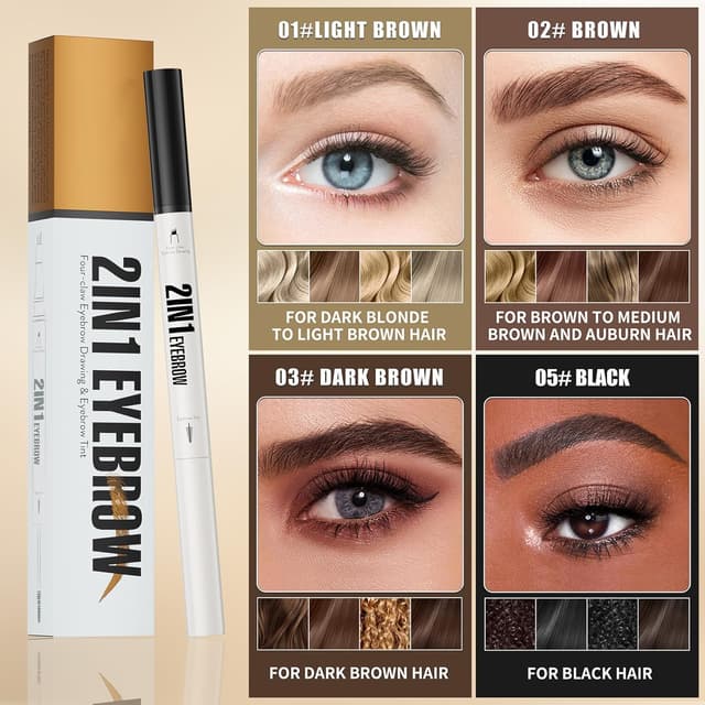 Thumbnail 2 de ZukQvrivelig 2 en 1 lápiz cejas 24h