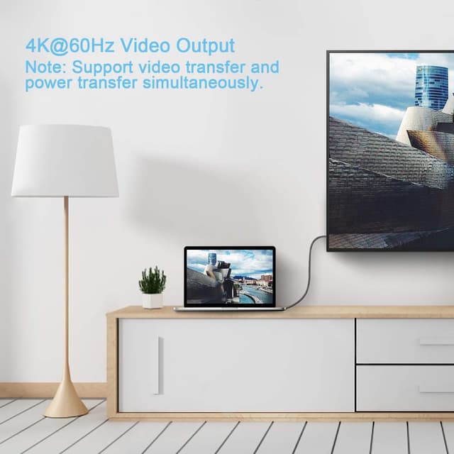 Detalle 2 de Fasgear USB C Cable (USB 3.1 Gen 2) – 100W USB-C PD, 10Gbps and 4K@60Hz (3ft, black)