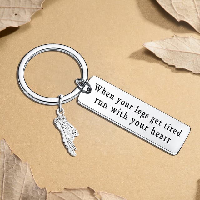 Detalle 2 de Runner keyring with inspirational quote
