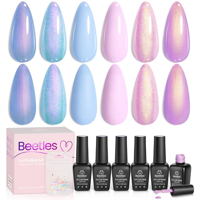 Thumbnail 6 de Beetles Rot UV Gel Nagellack Set – 6 Farben (7,5 ml) für DIY Gel Polish & Nail Art mit LED/UV-Lampe
