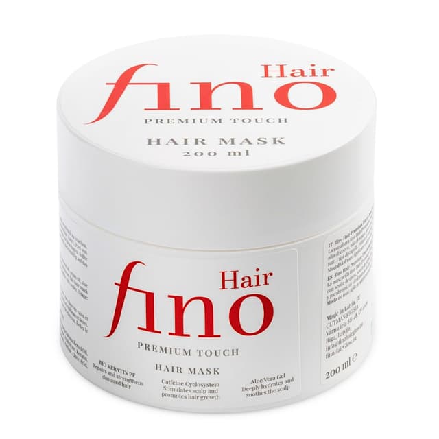 Detalle de fino Hair Premium Touch Haarmaske mit Biotin, Keratin & Arganöl – Tiefenpflege ohne Silikone & Parabene (200 ml)