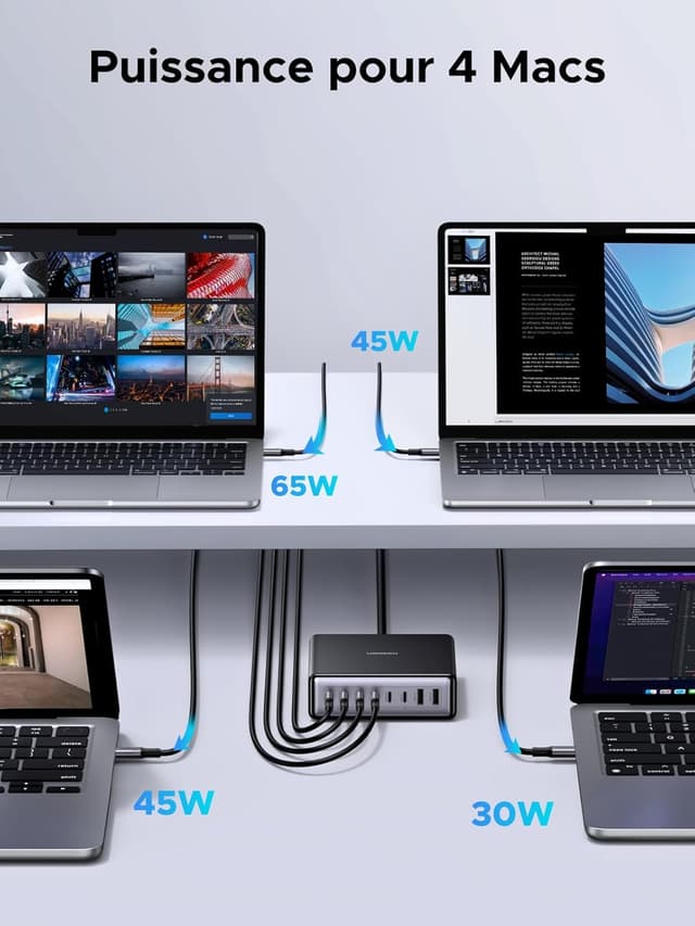 Detalle 2 de UGREEN Zapix 200W 8 ports station USB C