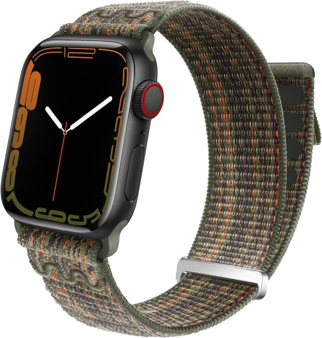 Detalle de GZ GZHISY Sport Loop Nylon Band for Apple Watch (38mm–49mm) — hook-and-loop fastener replacement strap