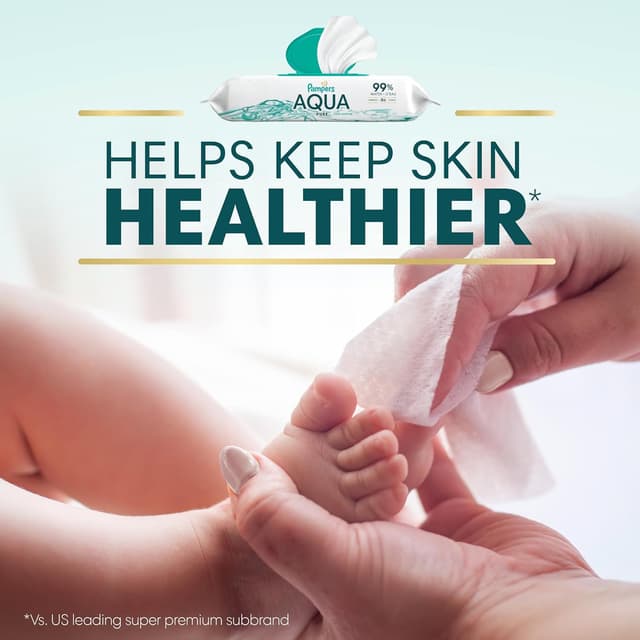 Thumbnail 4 de Pampers Aqua Pure Baby Wipes 896 Pack