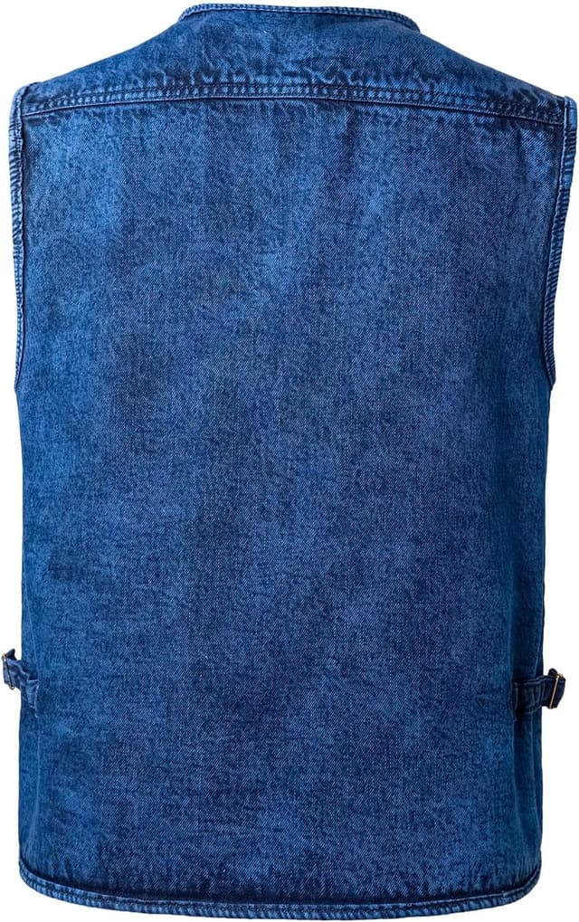 Thumbnail 2 de KTWOLEN Herren Retro Jeans Weste Motorrad