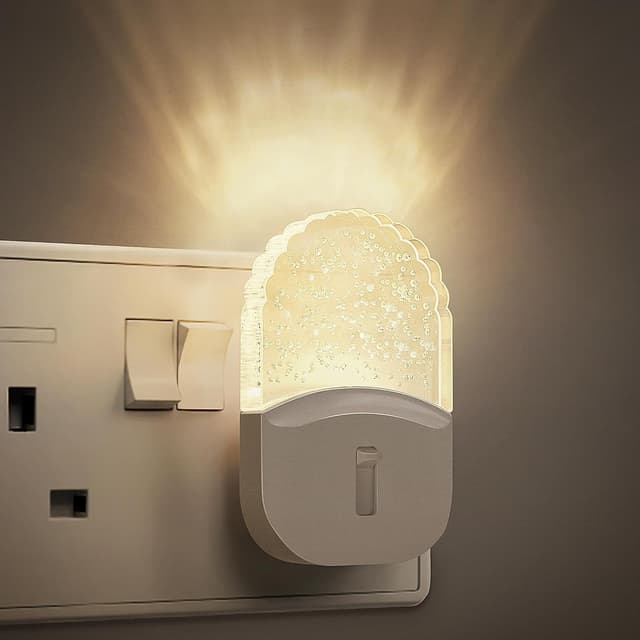 Detalle de Emeritpro Plug-in Night Light with Dusk to Dawn Sensor and Adjustable Brightness (Warm White, 1 Pack)