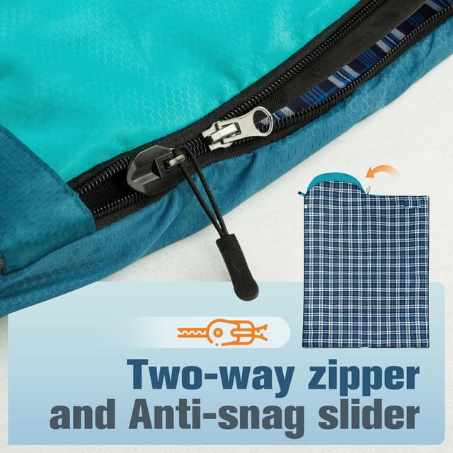 Detalle de Forceatt Sacco a Pelo invernale 0°C–15°C (flanella), 4 stagioni, resistente all’acqua