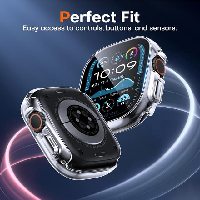 Detalle de TAURI Funda Apple Watch 8 Ultra 49mm con Cristal Templado 🛡