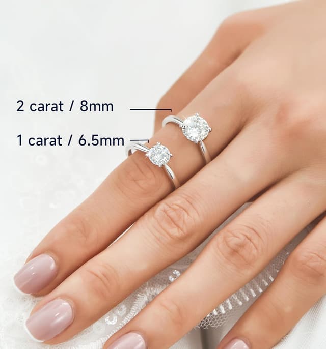 Thumbnail 3 de MomentWish Verlobungsring Moissanit 1 Karat đź’Ť