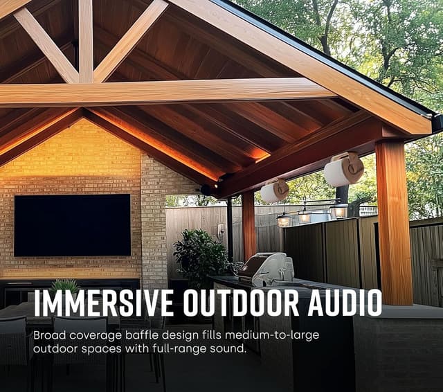 Detalle 2 de Polk Audio Atrium 6 Outdoor Speakers (All-Weather, Bass Reflex) — Black Pair