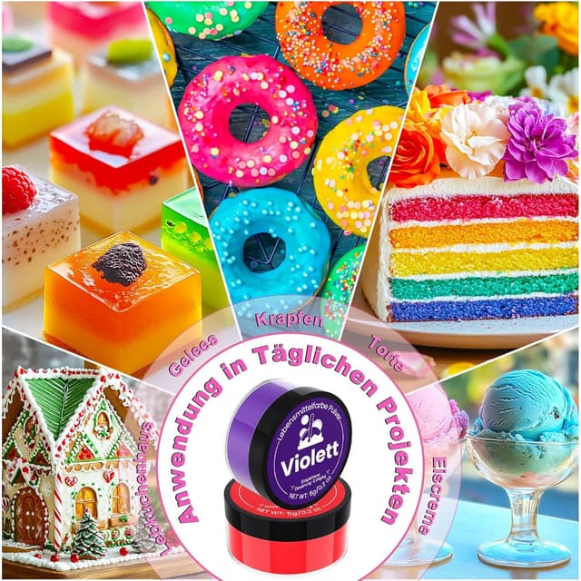 Thumbnail 4 de Lebensmittelfarbe Pulver 12 Farben 🎨