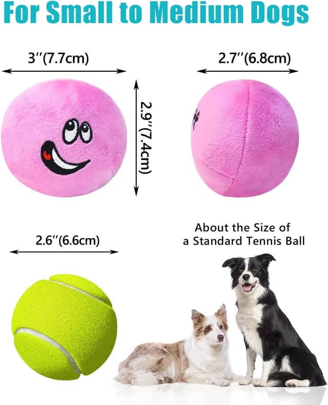 Thumbnail 6 de TongkTAI 3in Soft Plush Squeaky Dog Toys 10 Pack