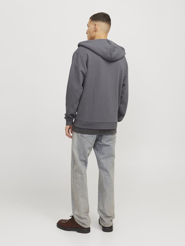Detalle de JACK & JONES Herren Kapuzenjacke einfarbig mit Reißverschluss – JJEBRADLEY