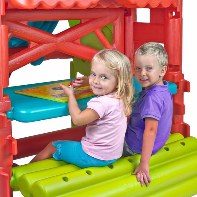 Thumbnail 5 de FEBER - Wood House 🌳, Tobogán y Mesa Arenero para Niños