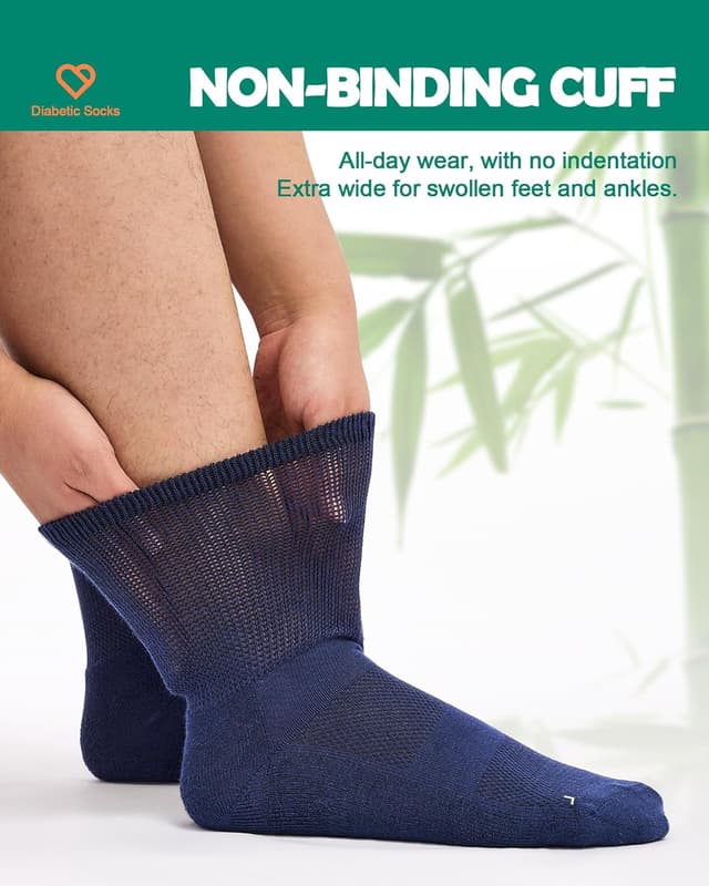 Detalle de SukModen bamboo diabetic socks 3 pairs
