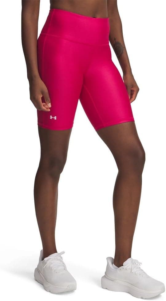 Detalle de Under Armour Women’s Tech Bike Short Shorts (Shaded Fuchsia / White)