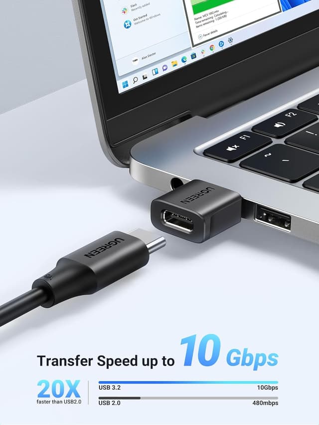 Detalle 2 de UGREEN USB to USB C Adapter 10Gbps