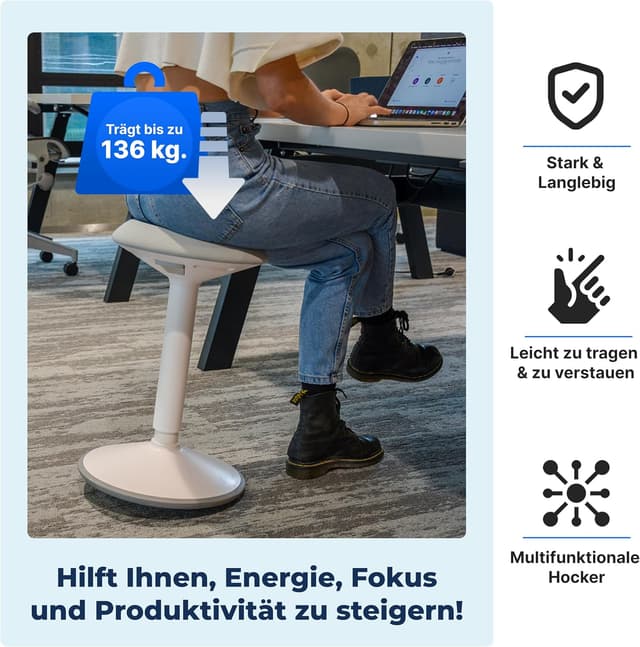 Thumbnail 5 de Backerz Bürohocker 55-80 cm