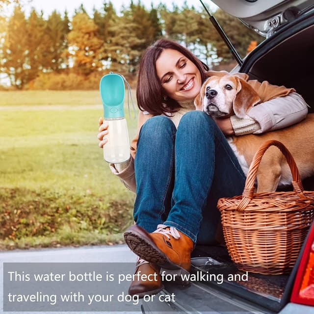 Detalle de 550ml Antibacterial Dog Water Bottle Leak‑Proof 💧