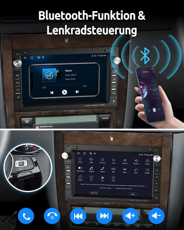 Thumbnail 5 de ESSGOO 7 Zoll CarPlay Android Autoradio