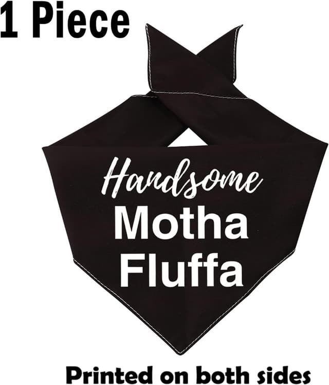 Thumbnail 2 de Handsome Motha Fluffa Dog Bandana 70 x 34 cm