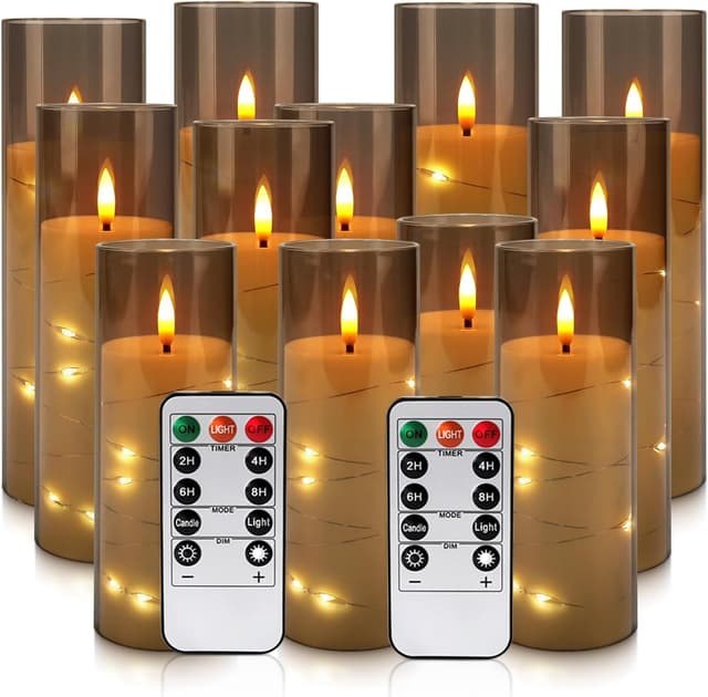 Detalle de LIVEN LED flameless candles 12 pack