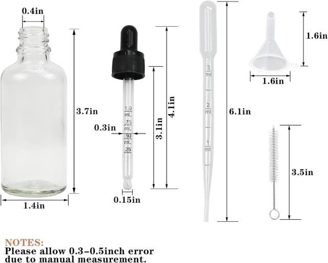 Detalle de 50ml glass dropper bottles for oils