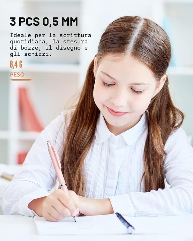 Thumbnail 4 de Nicpro Matite meccaniche 0,5 mm set 3 colori