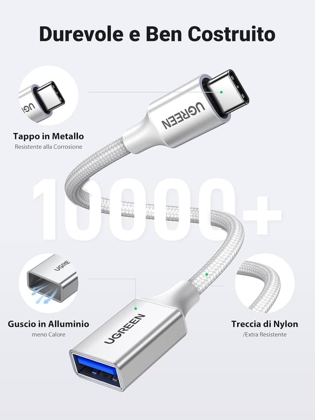 Detalle 1 de UGREEN OTG Type C USB 3.0 5 Gbps