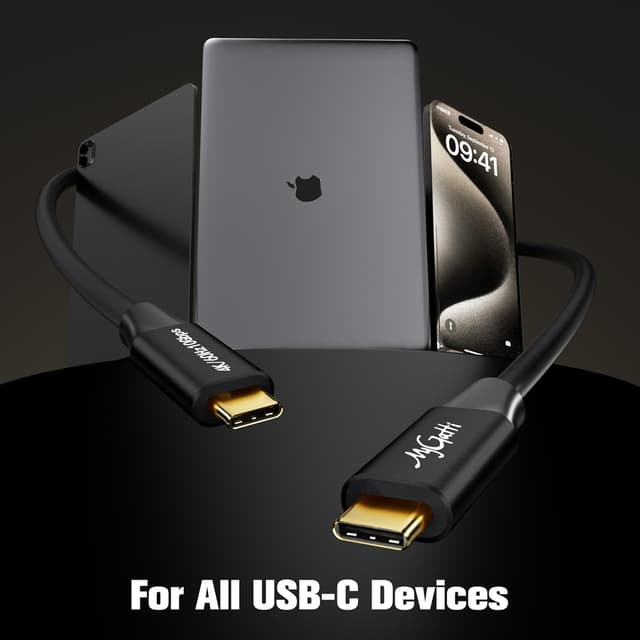 Detalle 2 de Mygatti USB-C 3.1 Gen2 Kabel 10 Gbps, 5 m – 4K@60 Hz, 100 W (5A) und Daten/Video/Laden