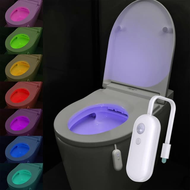 Detalle de ABOHU LED Toilettenlicht mit Bewegungsmelder, 16 Farben, wasserdicht & USB-aufladbar