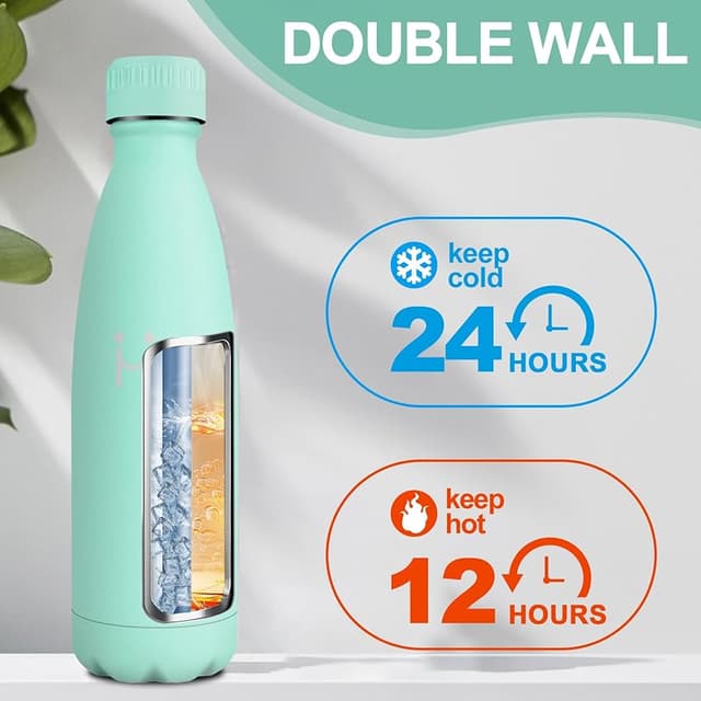 Detalle de Botella Termica 500ml — termo de acero inoxidable doble pared