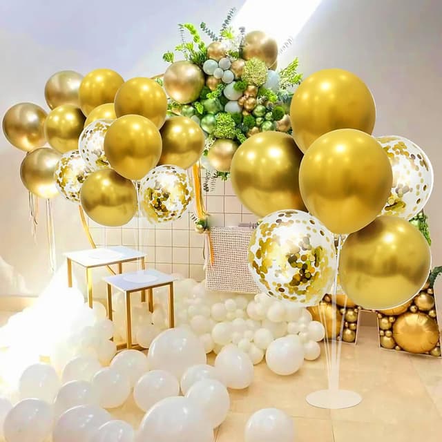 Thumbnail 5 de ZJDHPTY Gold Party Decorations 4-Set balloon stand ๐