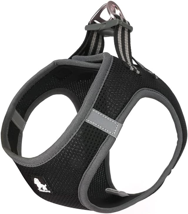 Detalle de Truelove True Love Soft Air Mesh Dog Harness (X-Small) with Reflective Details, Black