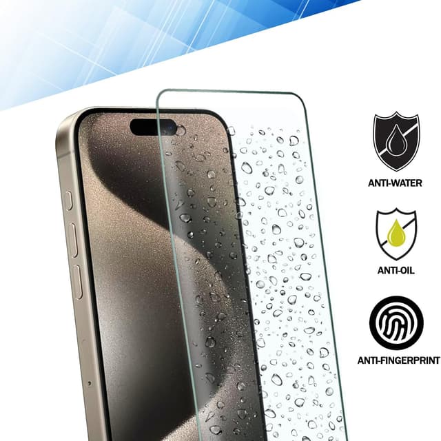 Detalle de RKINC 3er Panzerglas-Schutz für iPhone 16 (HD Displayfolie) – 0,33 mm, kratzfest, blasenfrei