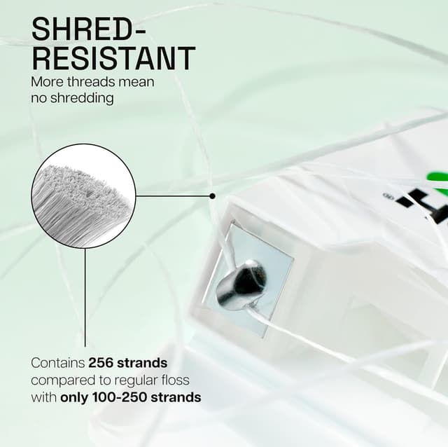 Detalle 2 de Reach Mint Waxed Dental Floss (55 Yards) — shred-resistant micro-filament floss