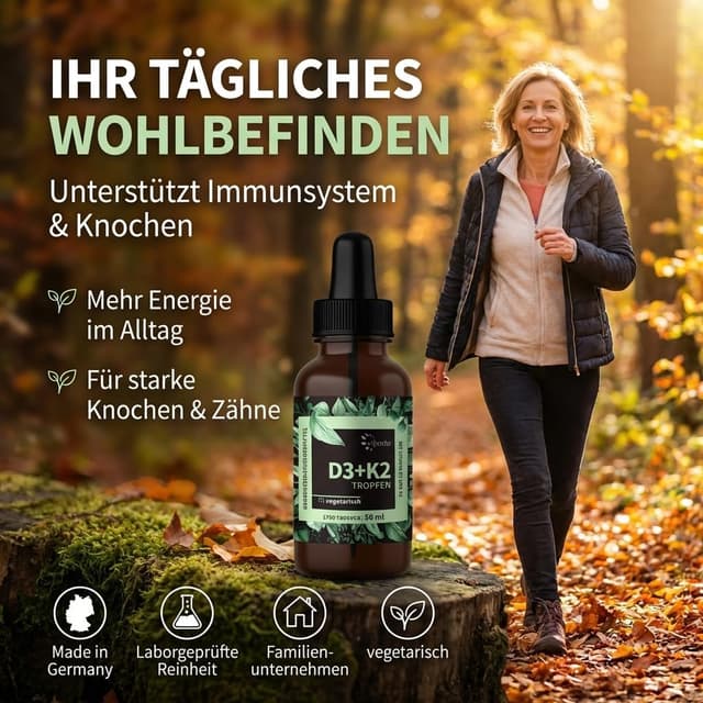 Detalle 2 de Vihado Vitamin D3 K2 Tropfen 1000 IE