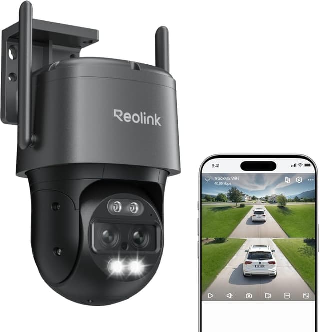 Detalle de Reolink 4K PTZ Wi‑Fi esterna a doppio obiettivo TrackMix (355°/90°, zoom ibrido 6X)