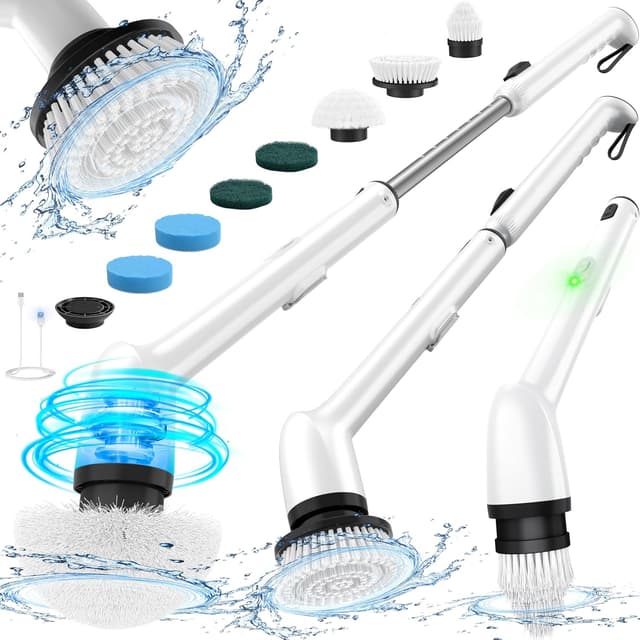Detalle de LyriFine Electric Cleaning Brush 7‑head for shower