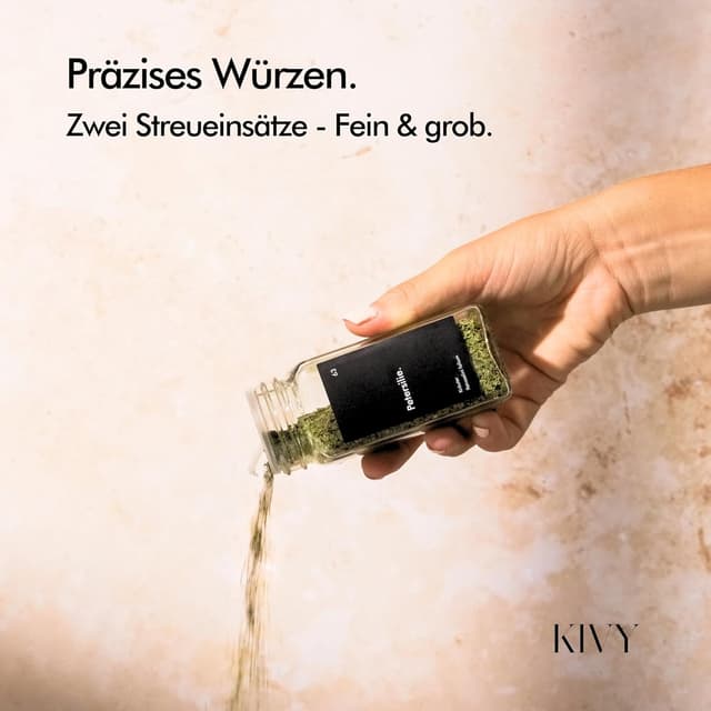Thumbnail 5 de KIVY Gewürzgläser 24×120 ml – Gewürzstreuer Glas 🧂