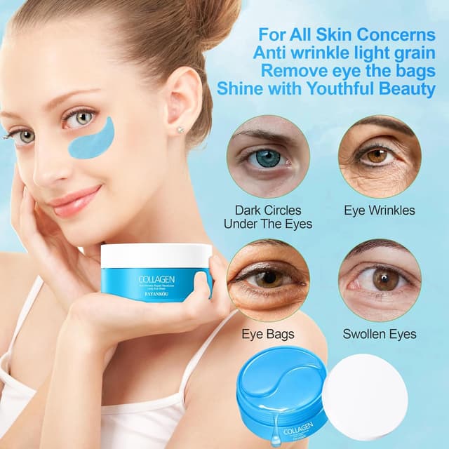 Detalle 2 de 60 PCS Parches Colágeno para Ojos 💧 Reducen Ojeras y Líneas Finas