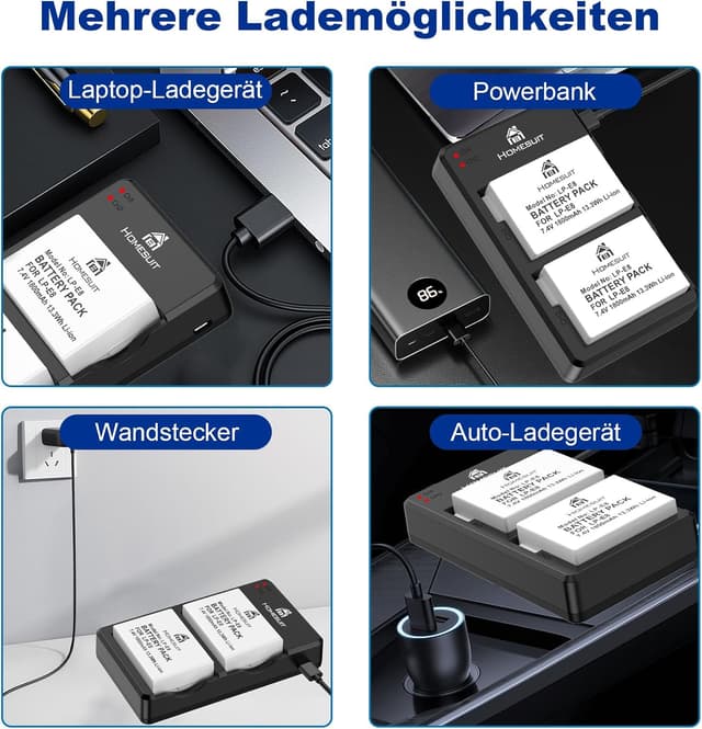 Thumbnail 5 de Homesuit LP-E8 Akku 1800mAh für Canon EOS Rebel