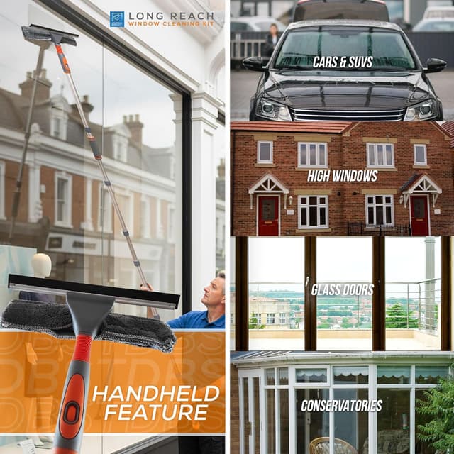 Thumbnail 4 de Window Cleaning Kit 158cm extendable pole 🧽