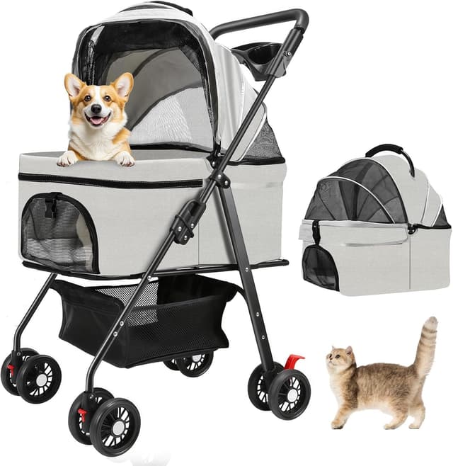 Detalle de AODI Pet Stroller for Small Dogs and Cats