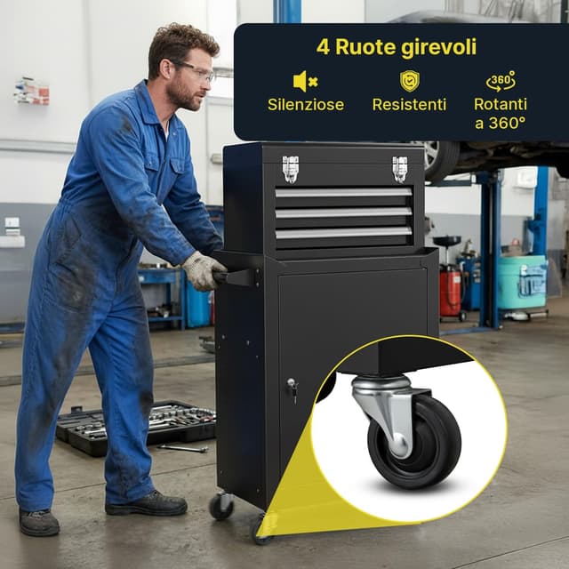 Thumbnail 4 de DAIMANN Carrello porta attrezzi 3 cassetti ðŸ›