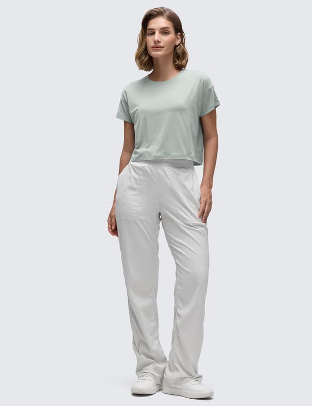 Detalle 2 de CRZ YOGA crop top en coton Pima pour femme — coupe décontractée, manches courtes