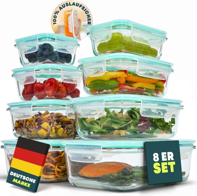Imagen de uandu Glasbehälter 8-teilig Meal Prep 🍱 en OfertitasTOP