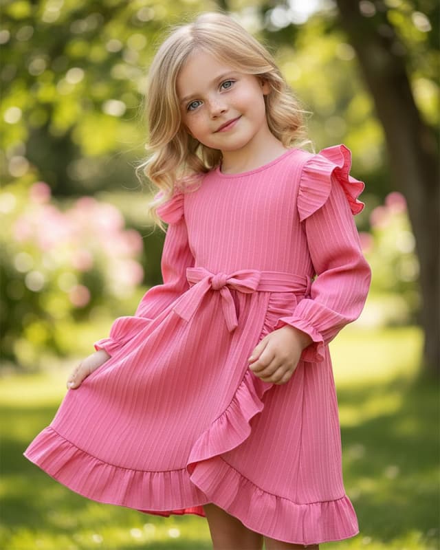 Thumbnail 2 de JiAmy Kids Dresses Ruffle Puff Dress 2-8 yrs 👗