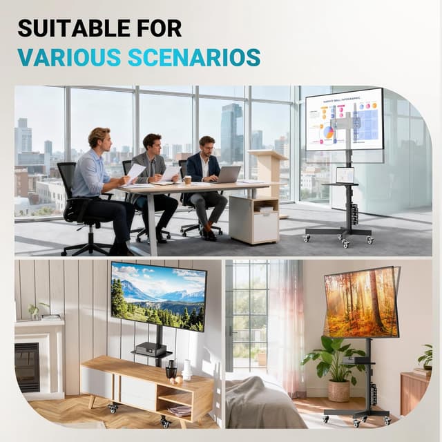 Thumbnail 6 de BONTEC Soporte TV Suelo con Ruedas 23–60