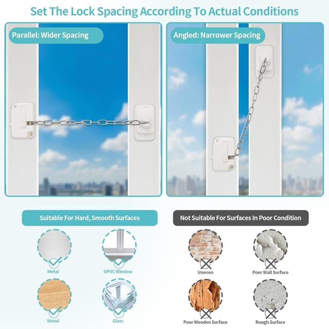 Thumbnail 4 de OTraki 2 Piezas Cerradura para Puerta Frigorífico